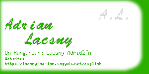 adrian lacsny business card